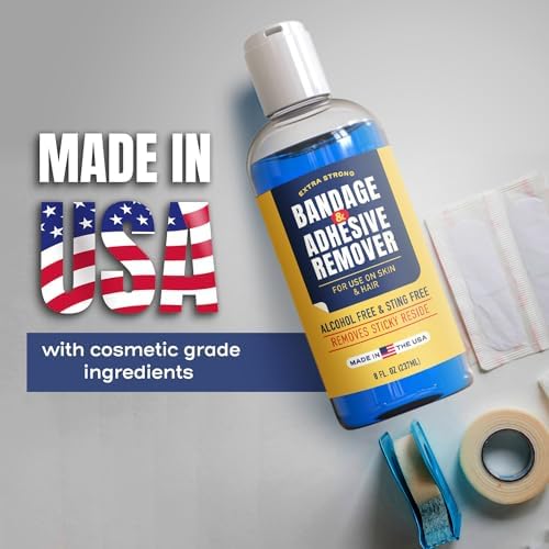 8 ounce bottle of Berkland sting-free adhesive releaser for wound care.