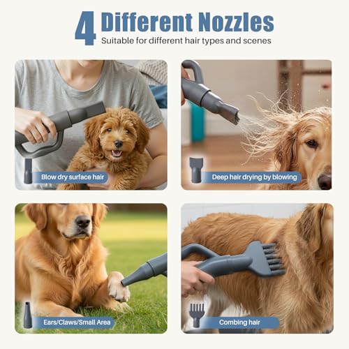 Side profile of Dumos high velocity grooming dryer