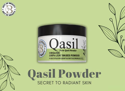 Pure green Somali Qasil powder texture for organic face mask preparation