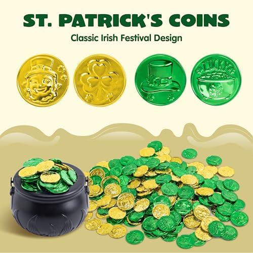 JOYIN black plastic cauldron centerpiece container with handle displaying product dimensions