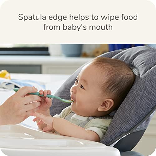 Multi-pack of colorful NUK baby spoons suitable for infants aged six months and up.