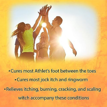 Imported USA skincare treatment for athlete's foot and jock itch relief.