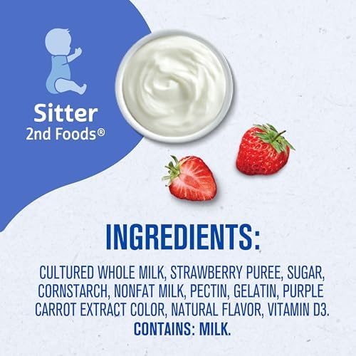 Nutritious strawberry yogurt snack for babies 6 months plus