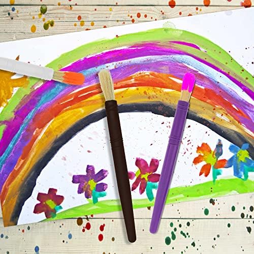 Premium imported toddler paint brushes ideal for tempera and poster painting projects