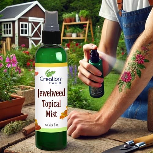 Creation Pharm Jewelweed Spray spray nozzle close up for easy outdoor application