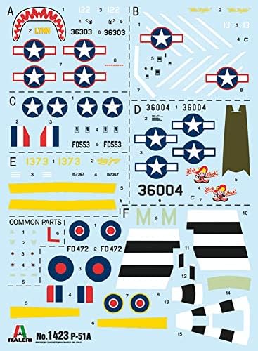 Close-up of the authentic waterslide decal sheet featuring six historical version markings.