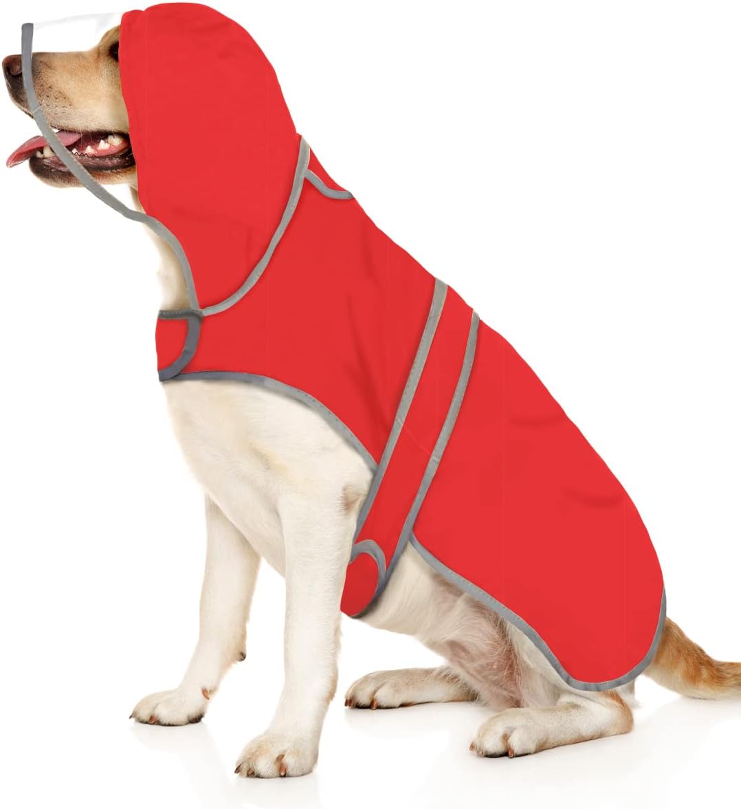 HDE Dog Raincoat with Clear Hood Rain Jacket Poncho for Small Medium Large Dogs Dinosaurs - XXL - Image 14