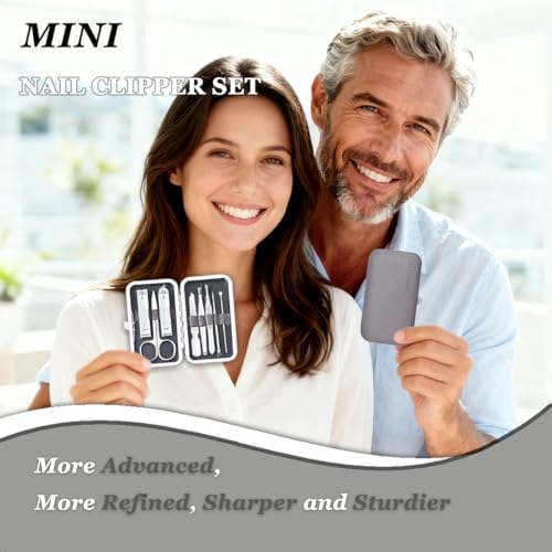 Stainless steel nail clippers included in Shreekanth set
