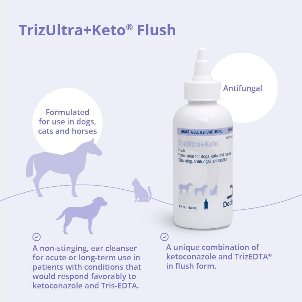 Authentic Dechra TrizULTRA+Keto pet ear and skin cleanser