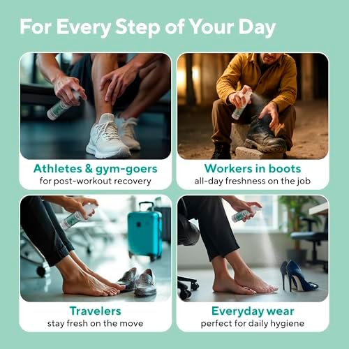 Imported USA foot odor eliminator for daily hygiene and sweat management.