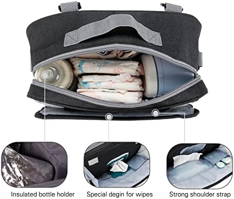 Momigo baby essentials organizer being used as a handheld tote bag