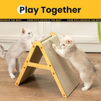 Conlun cat scratcher board disassembled showing premium assembly components