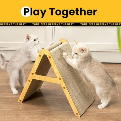 Conlun cat scratcher board disassembled showing premium assembly components