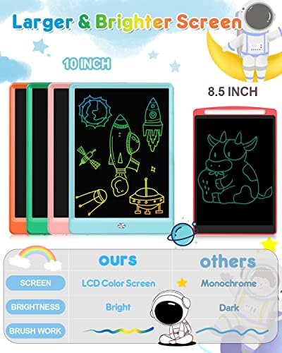 FLUESTON digital drawing pad demonstrating the one-click clear button and screen lock feature