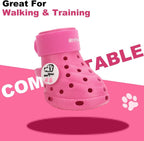 Wooftrak pink dog booties non-slip sole view