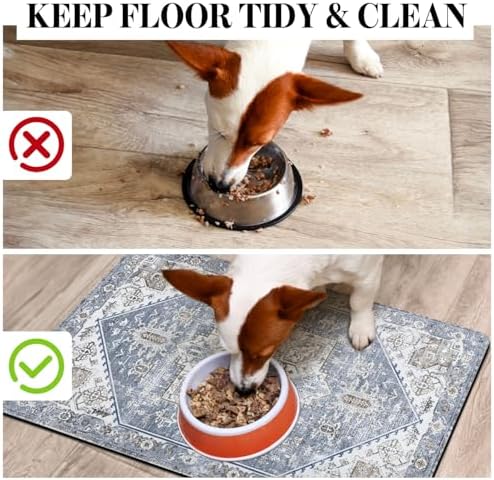 Cuslnox waterproof cat food mat texture