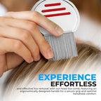 Tangseajiao professional nit removal tool showing rounded safety tips on teeth.