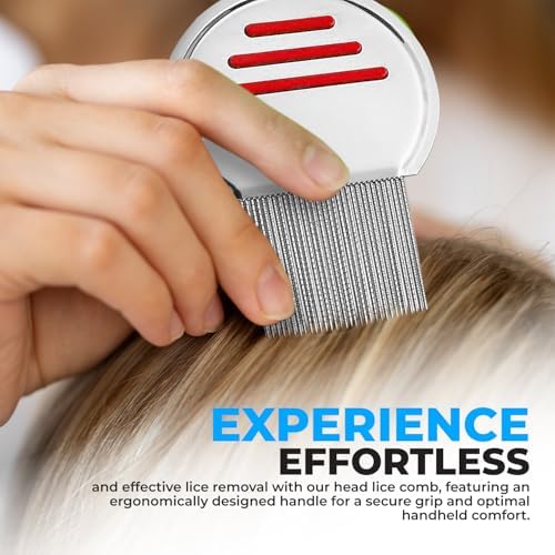 Tangseajiao professional nit removal tool showing rounded safety tips on teeth.