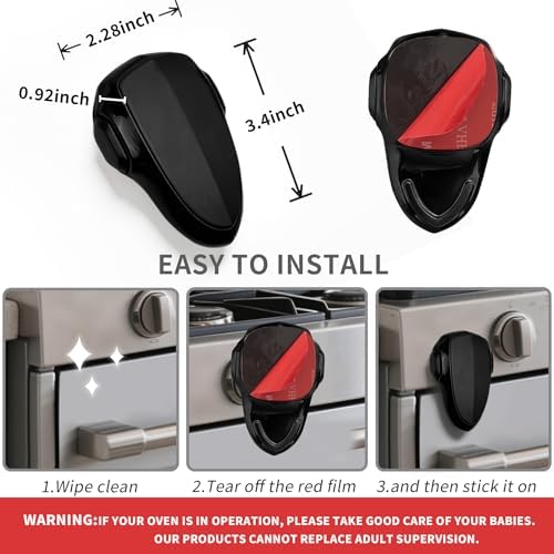 Kpng black oven door lock for kitchen safety