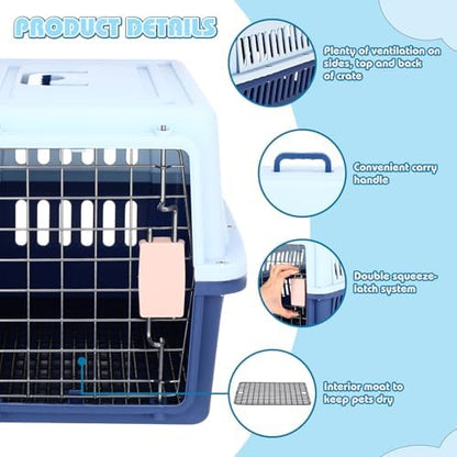Close up of the secure metal bolts and easy lock door buckle on the Maxdot portable pet kennel
