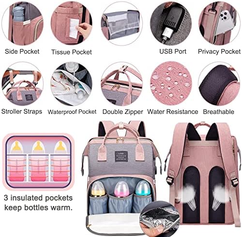 ANWTOTU travel backpack showing interior storage compartments and pockets