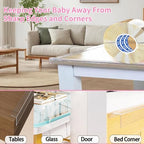 Application of Zompago baby proofing strip on glass surface