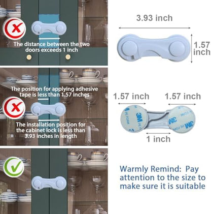 KongNai adhesive childproof latch for kitchen drawers