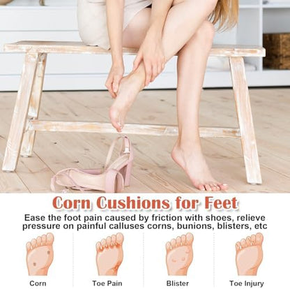 Soft breathable felt fabric foot cushions for bunion and blister protection