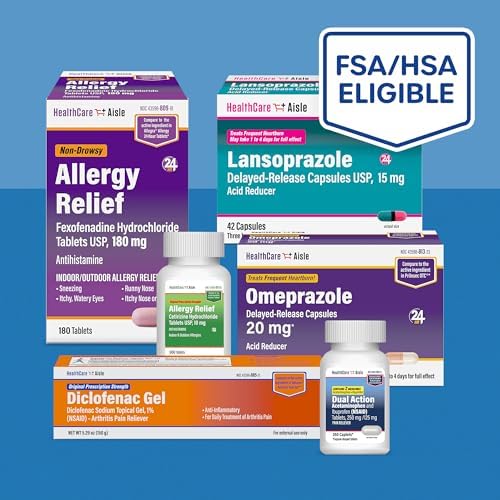 Side profile of HealthCareAisle 1 percent diclofenac sodium topical gel carton box highlighting warnings and ingredients