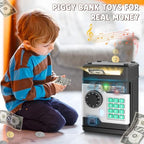 NAFEIV electronic mini ATM demonstrating the automated paper money rolling intake function.