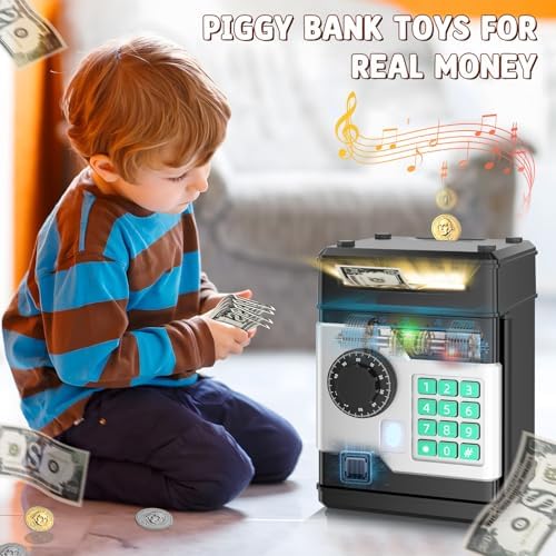 NAFEIV electronic mini ATM demonstrating the automated paper money rolling intake function.