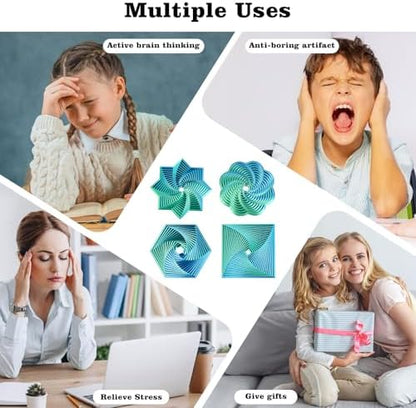 Person using fractal hexagon fidget for stress relief