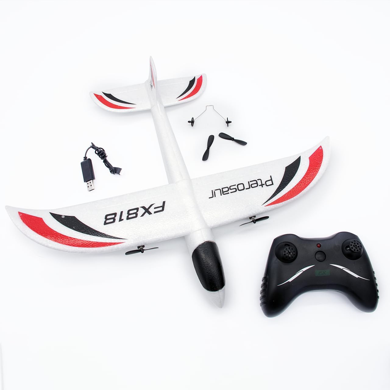Flite Test FX818 Pterosaur Motor Glider front view beginner remote control airplane