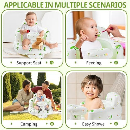 Dinosaur pattern baby sitting trainer chair side profile