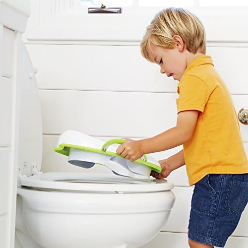Munchkin toddler toilet trainer seat showing non skid rubber edge