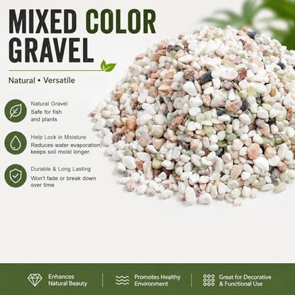Mixed color river rock gravel for betta fish aquarium decor