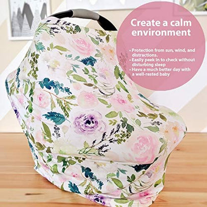 Mother using Pobibaby nursing cover for breastfeeding