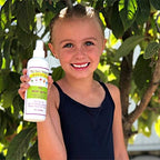 Authentic My Hair Helpers lice prevention treatment showing ingredients and directions.