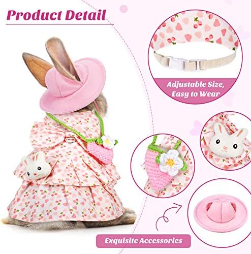 Weewooday bunny outfit showing cherry pattern dress and matching hat