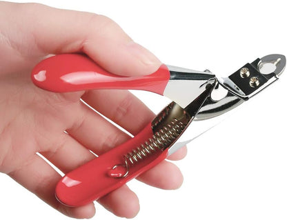 Professional pet claw trimmer showing safety guard mechanism