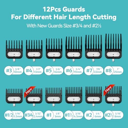 Close up of the durable ABS teeth and secure fit metal tabs on the replacement clipper guards.