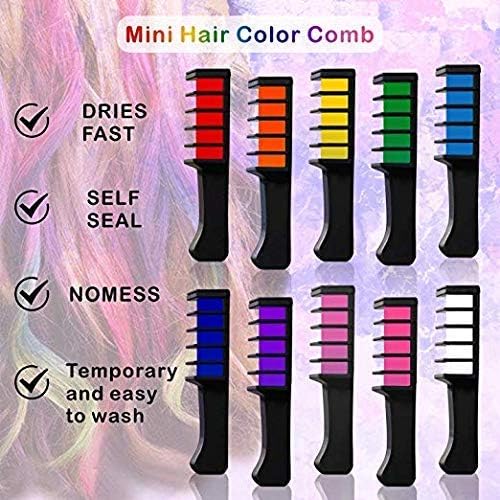Kid friendly washable hair chalk kit ideal for girls birthday gifts and cosplay make up.