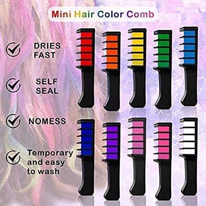 Kid friendly washable hair chalk kit ideal for girls birthday gifts and cosplay make up.