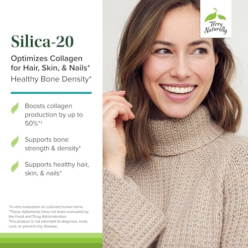 Supplement facts panel for Terry Naturally Silica 20