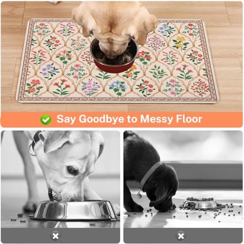 Ideasonna dog bowl mat quick dry surface detail