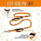 Reflective stitching detail on Mighty Paw dog leash