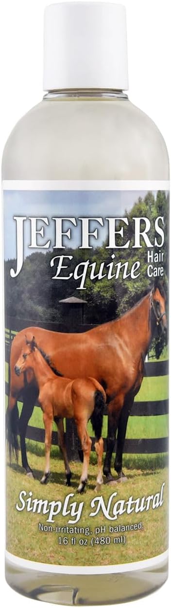 Jeffers Equine Antibacterial & Antifungal Medicated Horse Shampoo 16 Oz - Gentle Coconut Oil Based Grooming Shampoo for Horses, Daily Bathing, Show Prep, Trail, Stable, Coat & Skin Care - Image 14