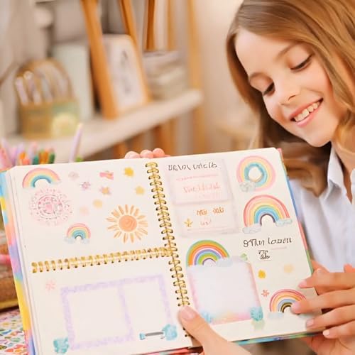 Interior contents of Oihew scrapbooking kit in gift box
