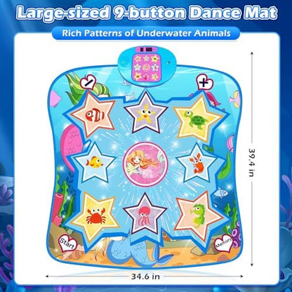 Close up of the AZBFAN electronic dance mat light-up buttons.