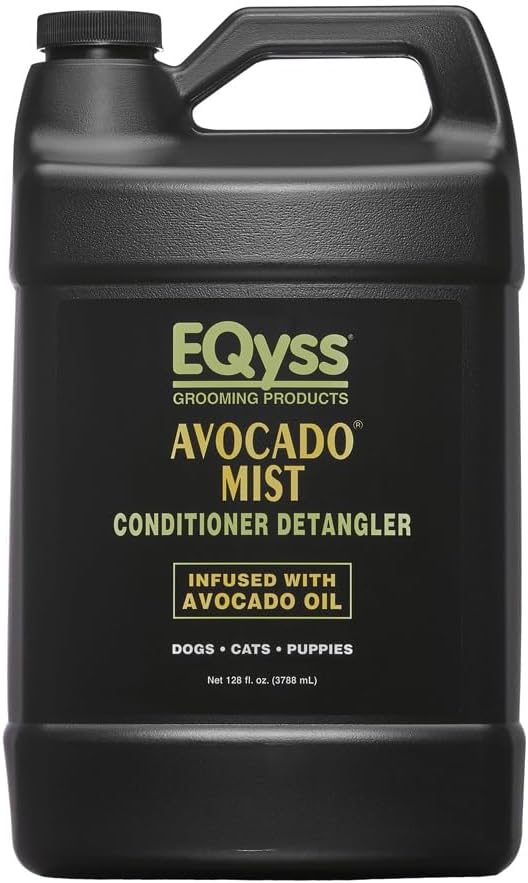 Premium pH balanced pet coat conditioner spray bottle close up view